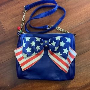Betsey Johnson American flag purse